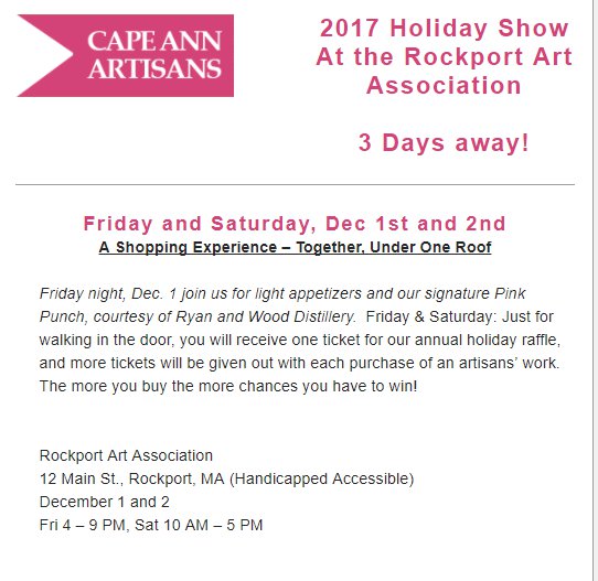 Cape Ann Artisans at Rockport Art Association