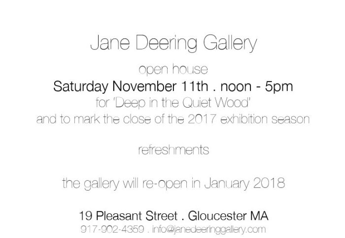 Jane Deering closing show for Deep in the quiet Wood