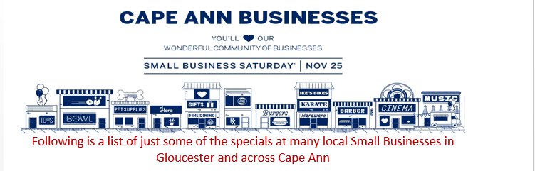 Small Business Saturday 2017 specials