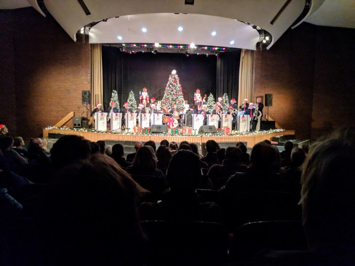 Cape Ann Big Band at O'Maley Gloucester MA holiday stage