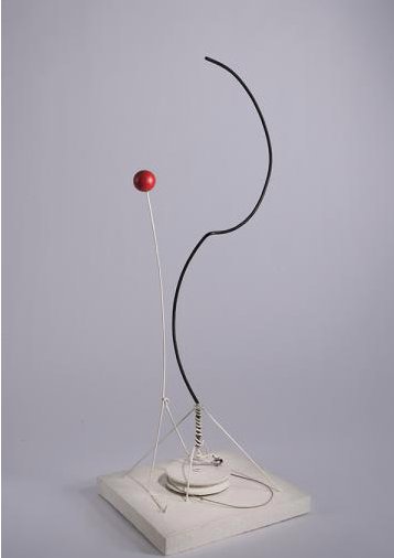 The Arc and the Quadrant by Alexander Calder, collection of Berkshire Museum-- first public commission for Calder, a pair of sculptures for niche alongside museum theater