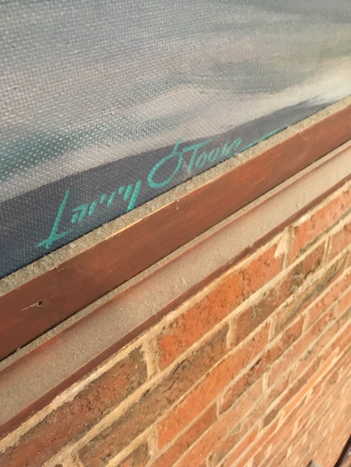 Larry O'Toole signature photo by Phil Curcuru Gloucester MA DPW  #5 installed at O'Maley painting pre dates 1951.jpg