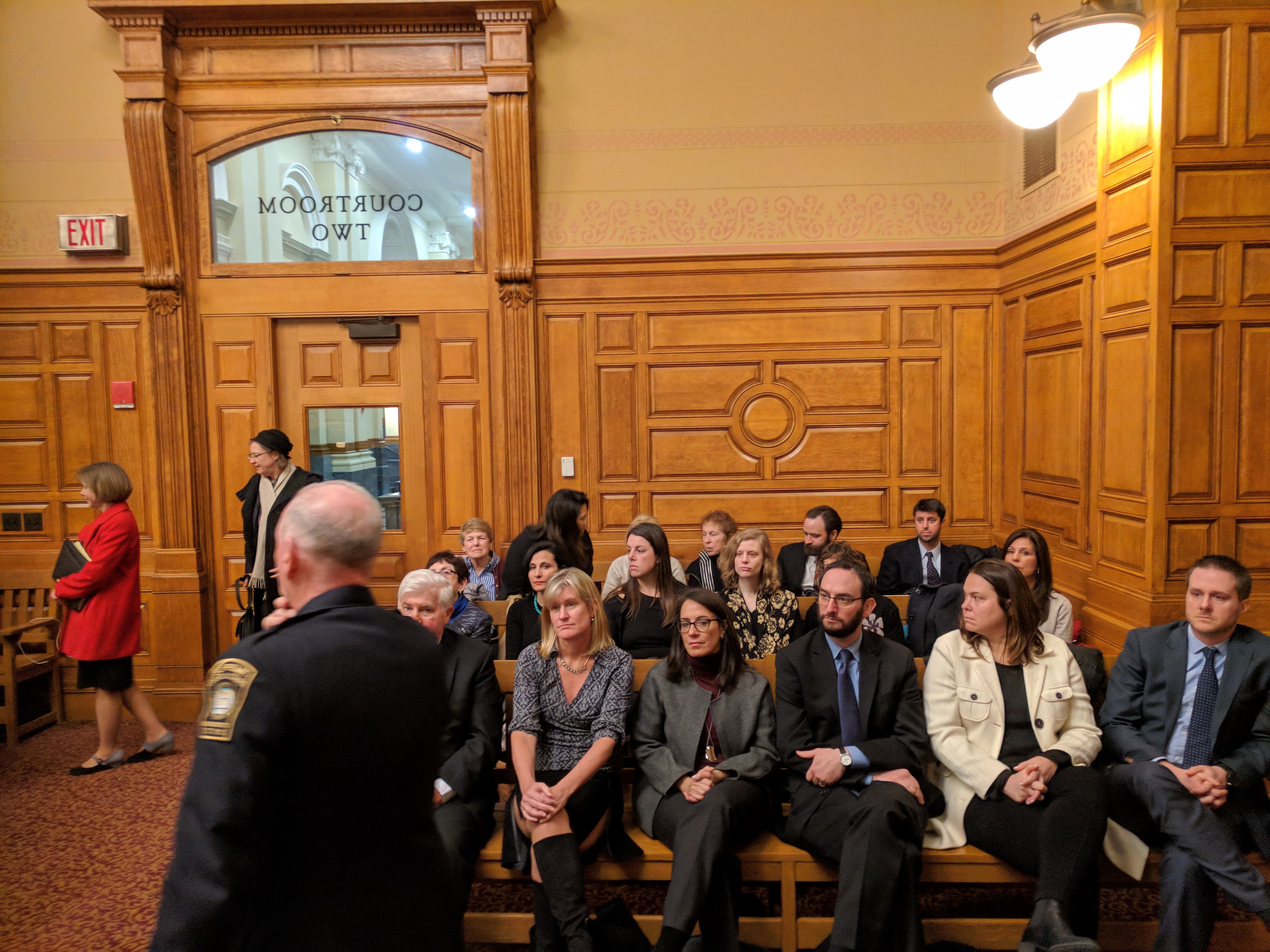 TRUSTEES few smiles - Boston MA John Adams Courthouse -Berkshire Museum deaccession case oral arguments before SJO Justice Judge Lowy_Mar 20 2018 _102144 © catherine ryan (12)