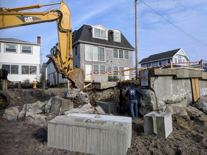 April 3 2018 repairing Long Beach seawall promenade Gloucester Mass entrance _082946.jpg