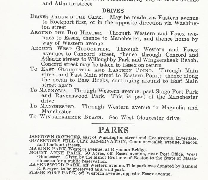 Drives and Parks City Directory 1918