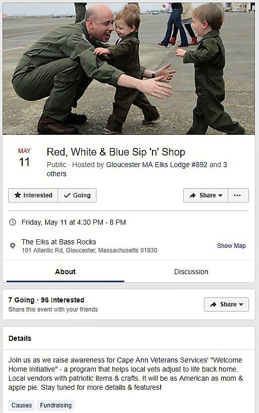 Red, White &amp; Glue Sip 'n' Shop