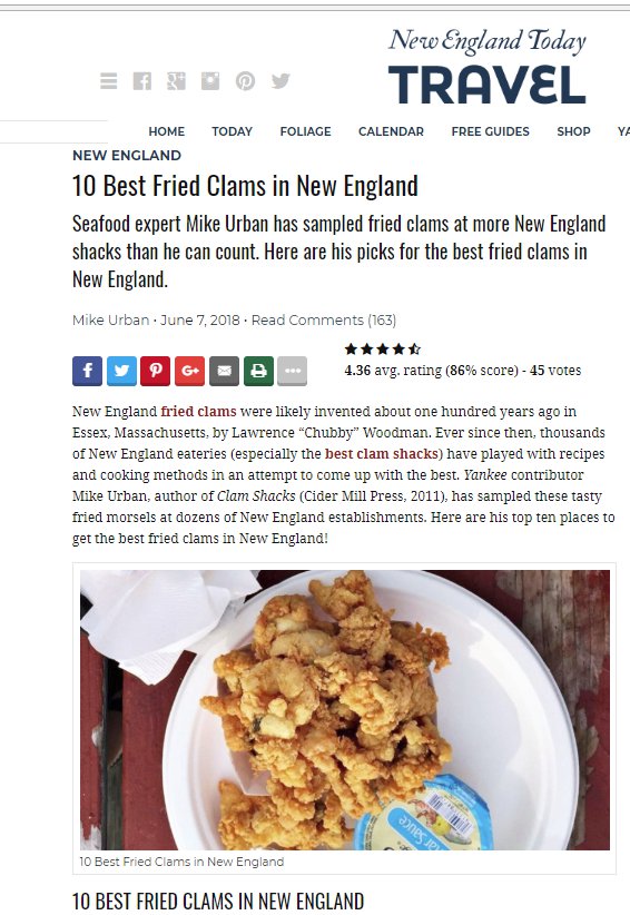 10 best fried clams 2018