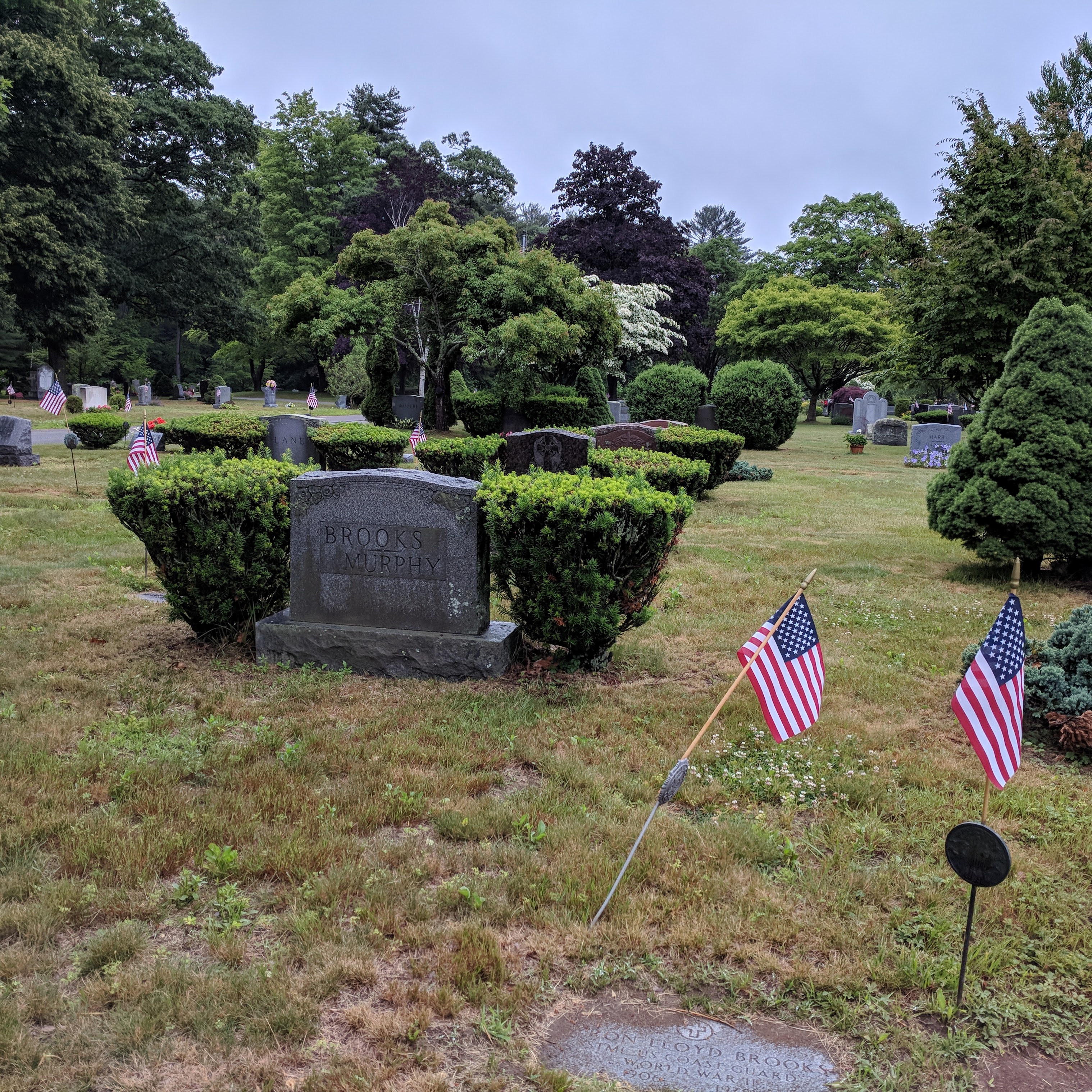 Byron Brooks_ WWII veteran, Coast Guard_ Artist_Gloucester resident_ born in Manchester_grave Pleasant Grove Cemetery Manchester MA_20180628_072316 ©C Ryan (3)