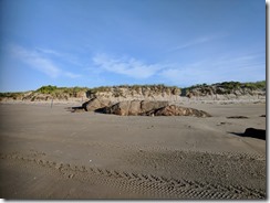 Glacial rock unearthed after winter storms Good Harbor Beach Gloucester MA looks like Wingaersheek beach_20180617_064006 © c ryan