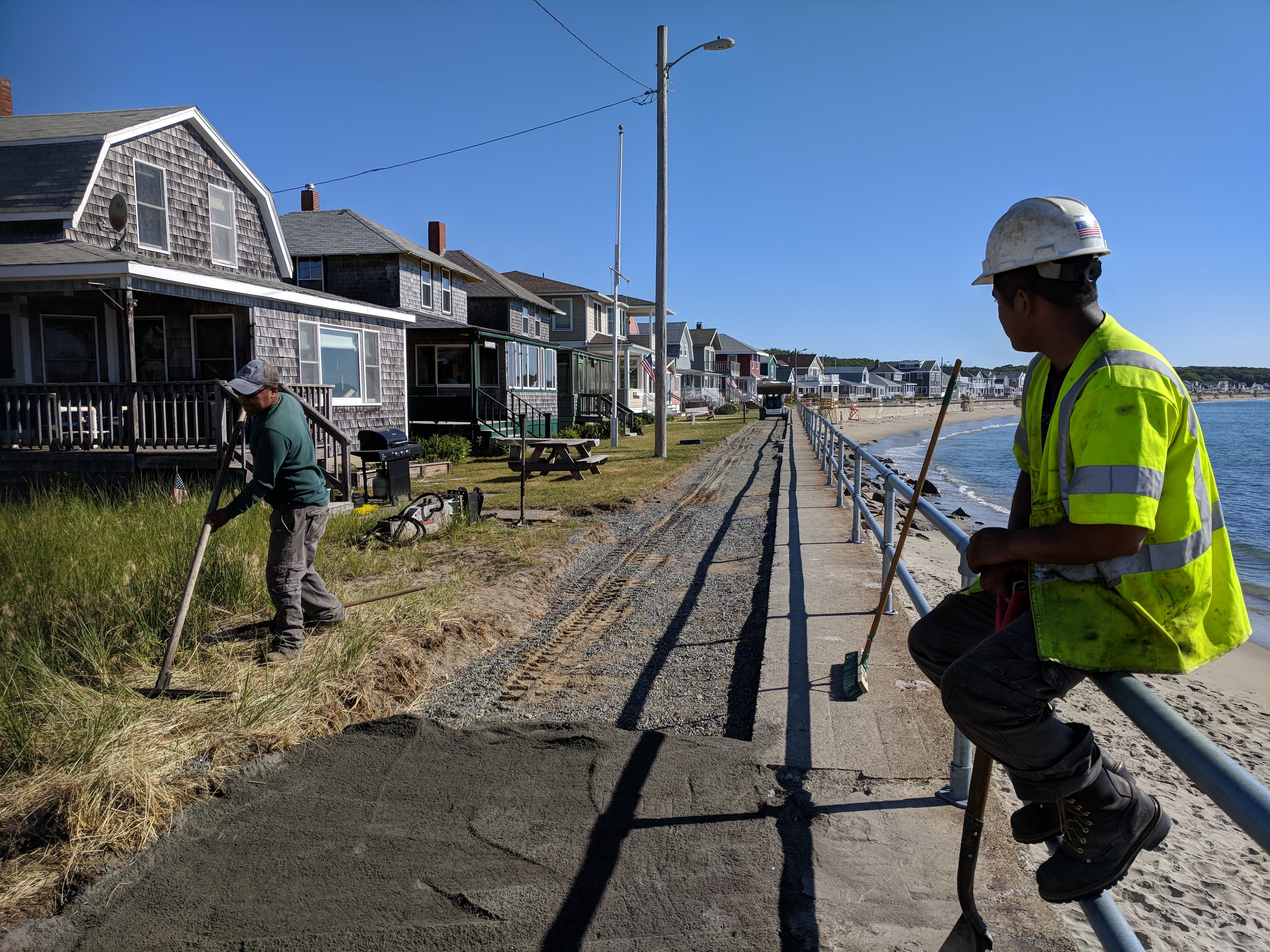 next phase in Long Beach seawall walkway repair_ that's a lot of fill_20180622_083235