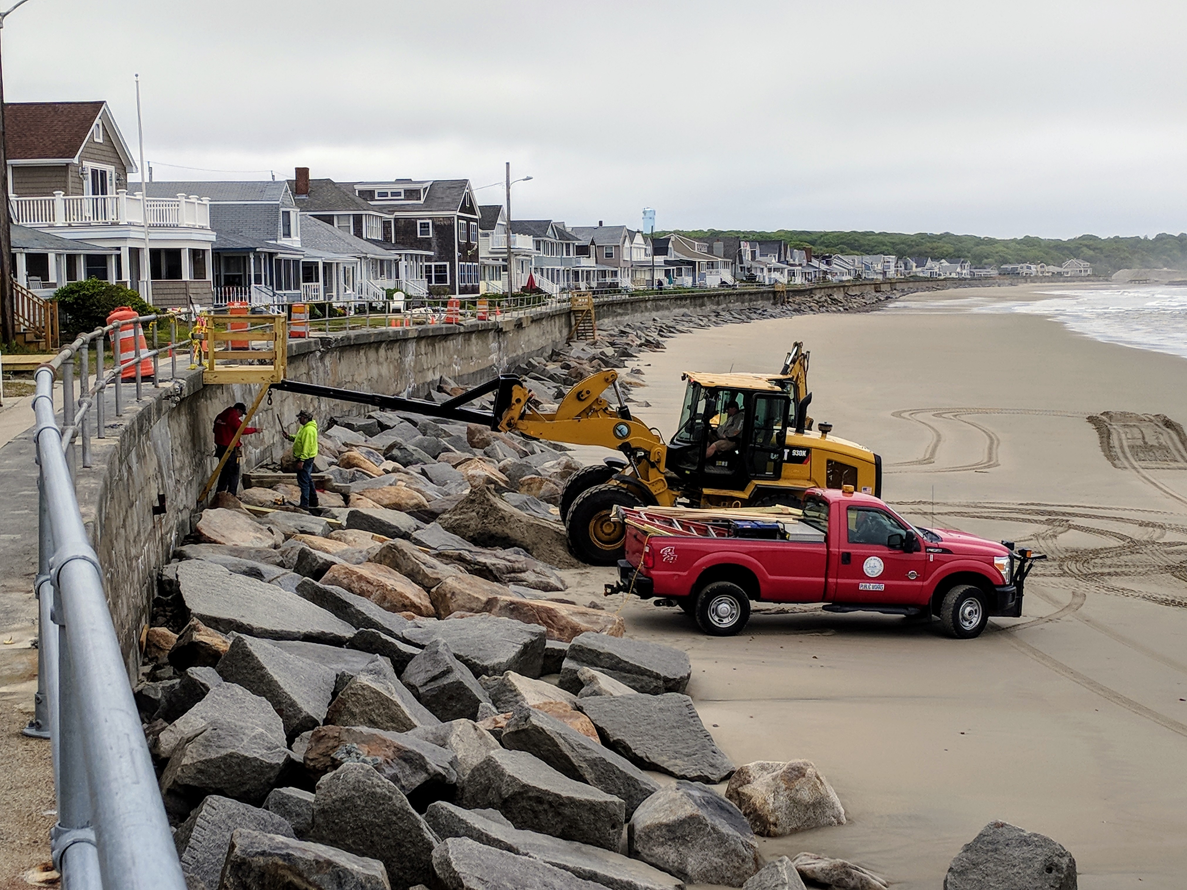 seawall stairs repaired again this season Long Beach Gloucester MA Rockport MA_20180605_©c ryan