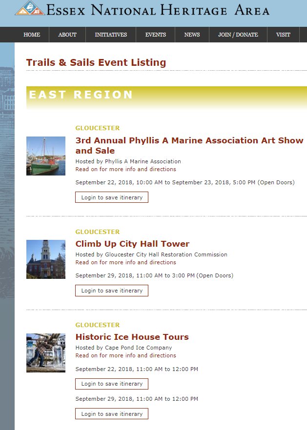 Essex National Heritage Trails and Sails 2018