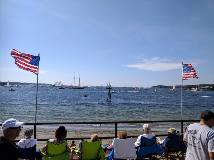Parade of Sails Schooner Columbia rebuilt 2014 returns for Schooner Festival 2018_low tide ©c ryan.jpg