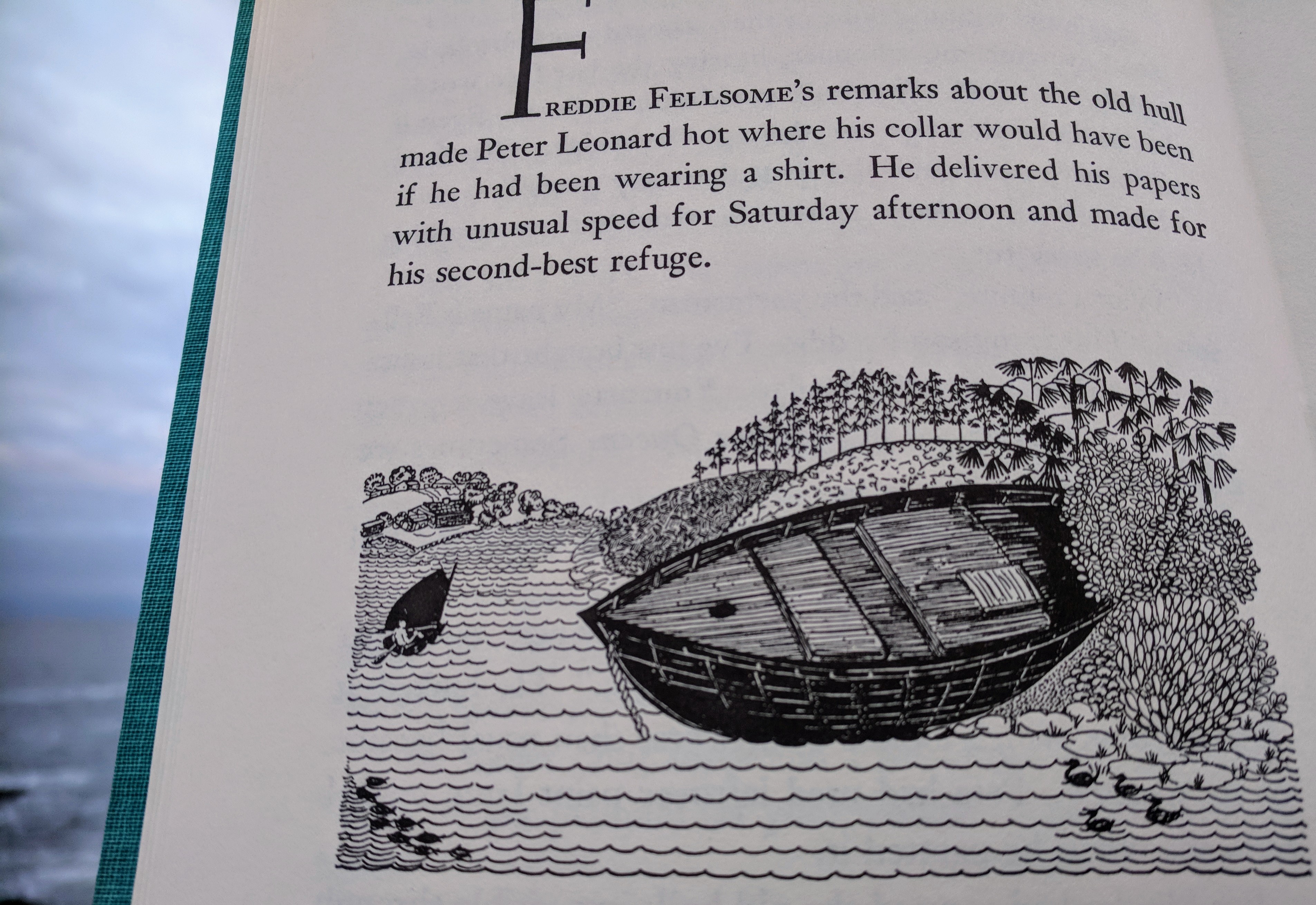 the old hull_LOUISE KENYON_stellar linocut illustrations for Driftwood Captain by Paul B Kenyon 1956