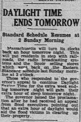 Daylight Savings Time GDT Sept 30 1938