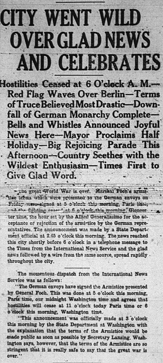 War Over GDT Nov 11 1918