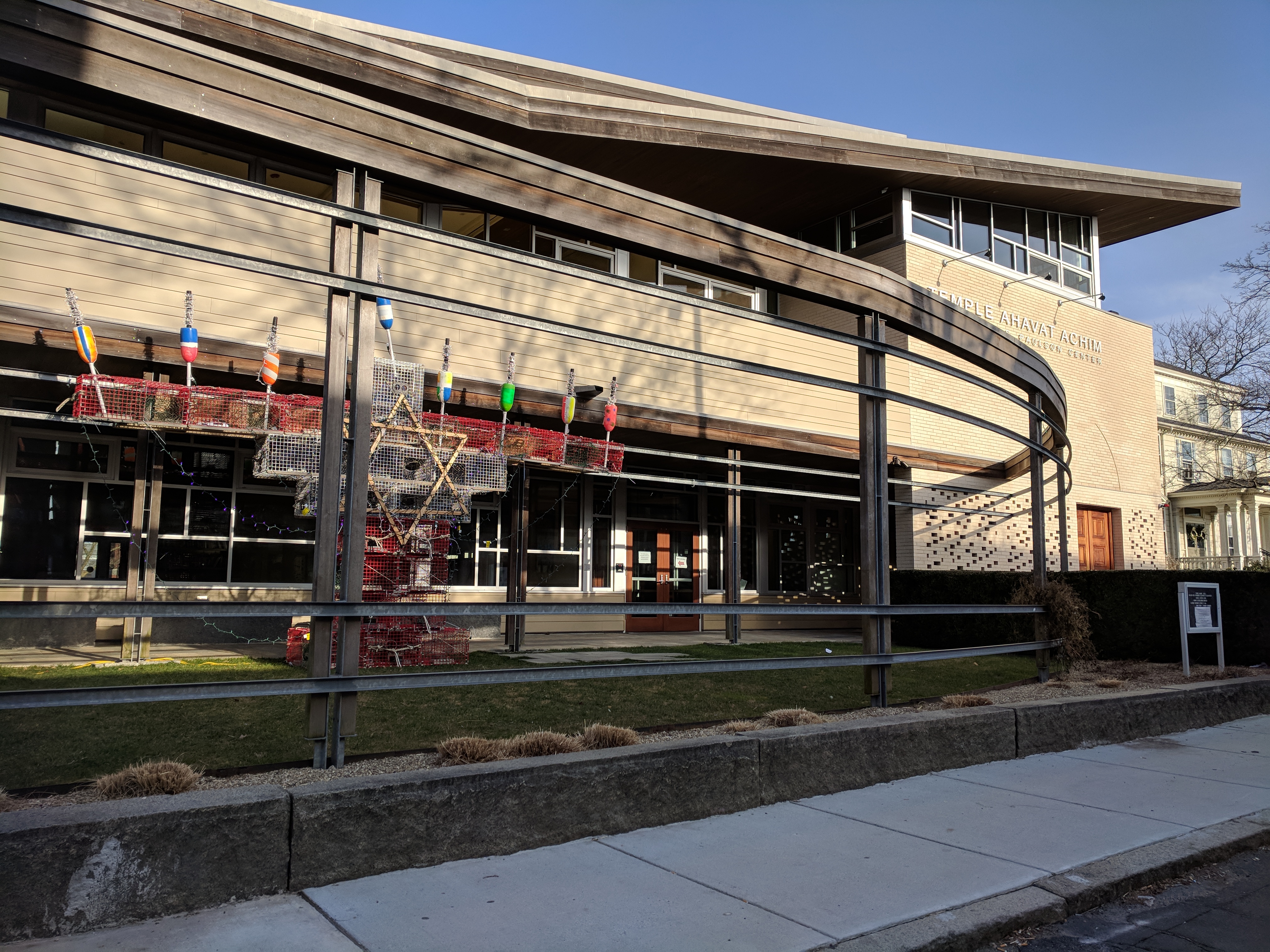 Lobster Trap menorah_Temple Ahavat Achim_Gloucester MA_ winter 2018 20181224_© c ryan