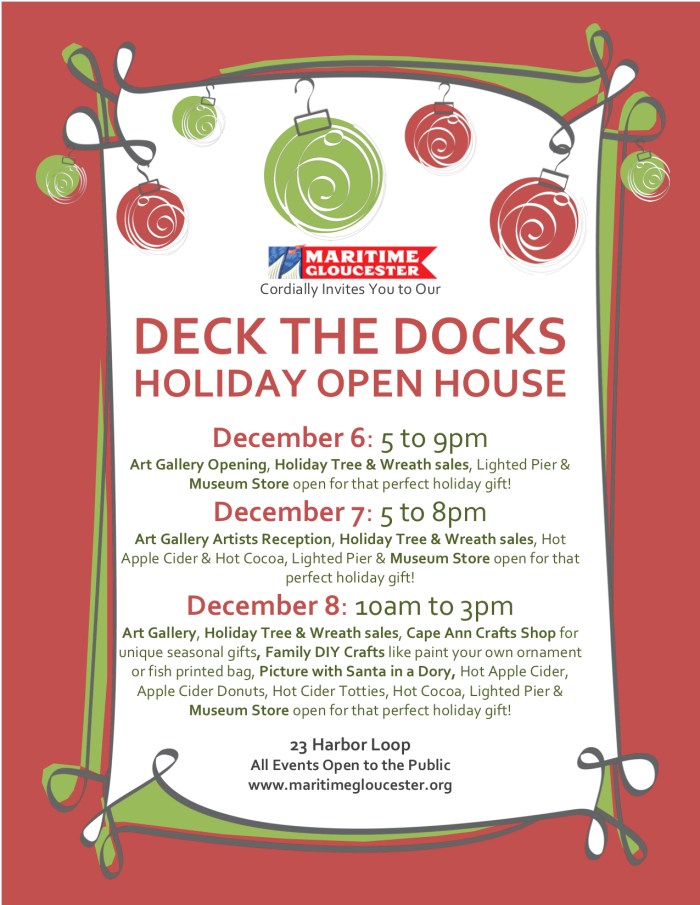 Deck The Docks Flier - Red bg