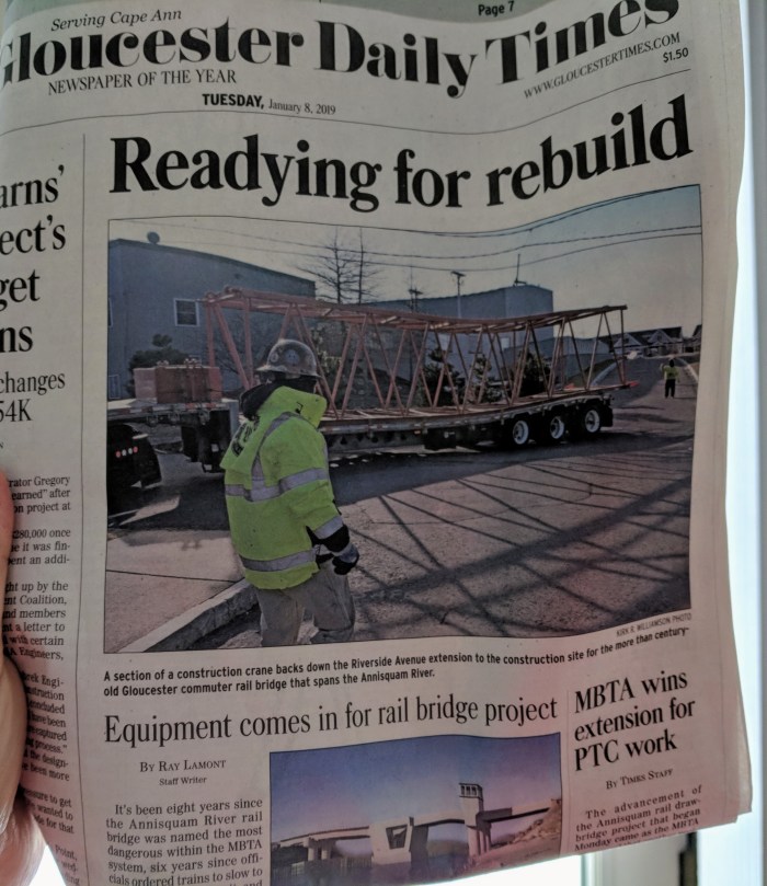 gloucester daily times ray lamont coverage new annisquam commuter bridge january 2019