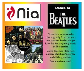 nia flyer shout out graphic beatles