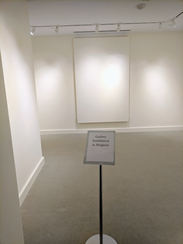 Bonnie L Sylvester painting temporary mural installatin at Cape Ann Museum for Once Upon A Contest exhibition © Catherine Ryan.gif