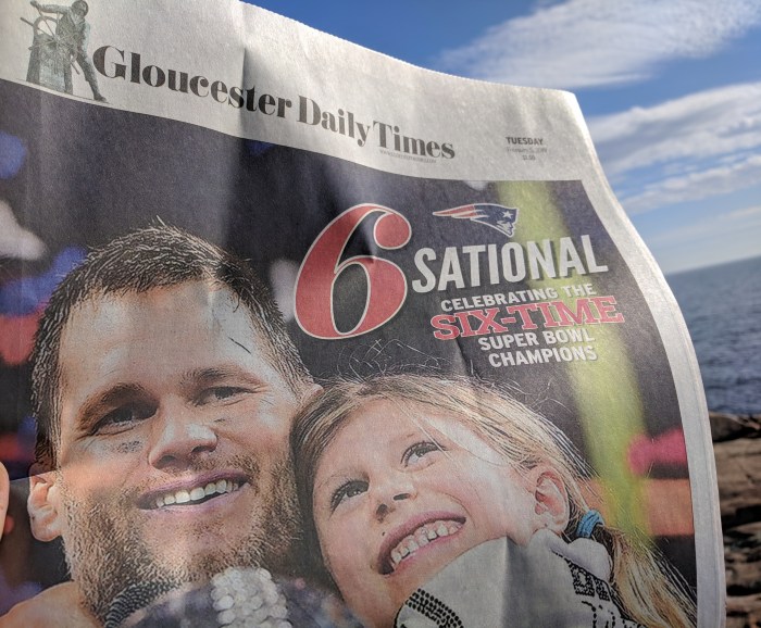 detail from paul biodeau super front page photo_Tom Brady-Gloucester Daily Times 2019020 © catherine ryan.jpg