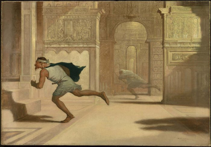 WILLIAM RIMMER_Flight and Pursuit_ 1872 oil on canvas colllection of Museum of Fine Arts Boton