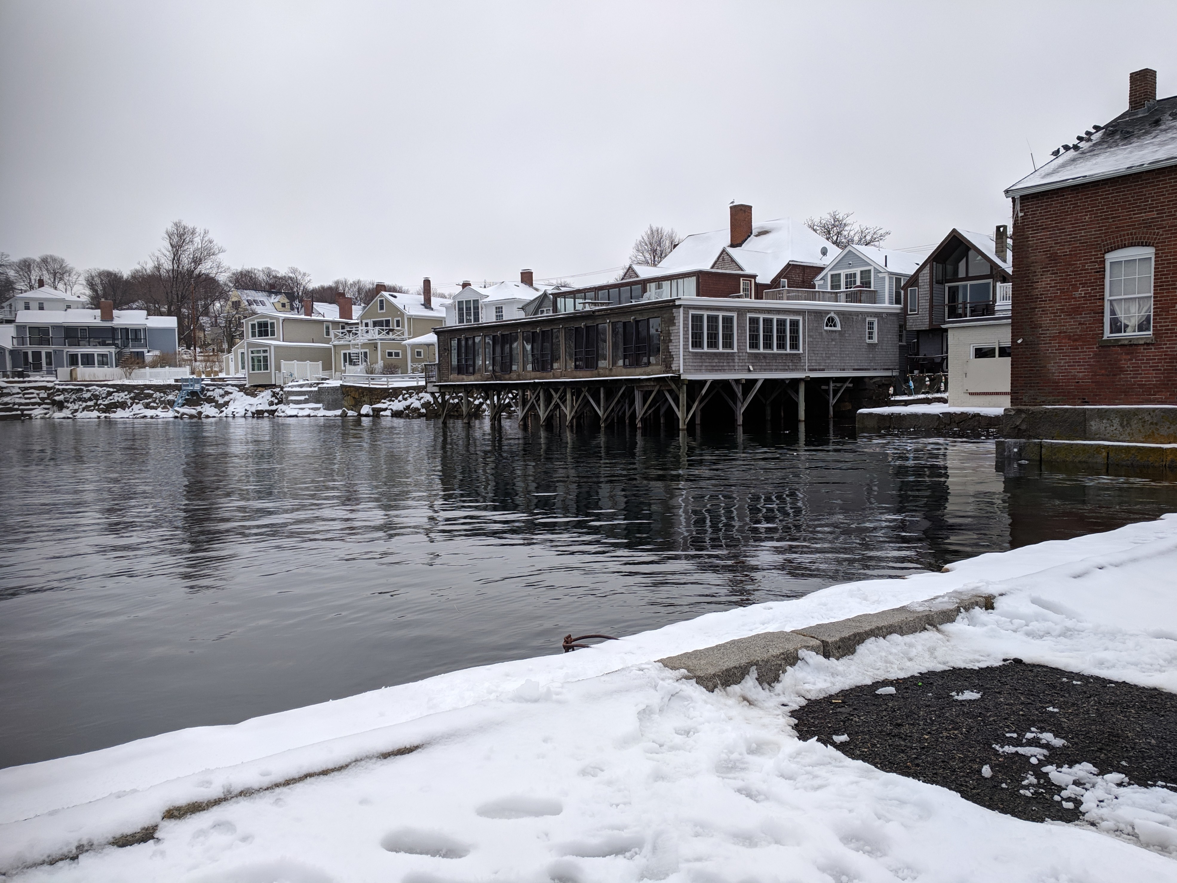 Winter Rockport Massachusetts Harbor just before morning high tide after big full moon_20190221_© cryan (2)