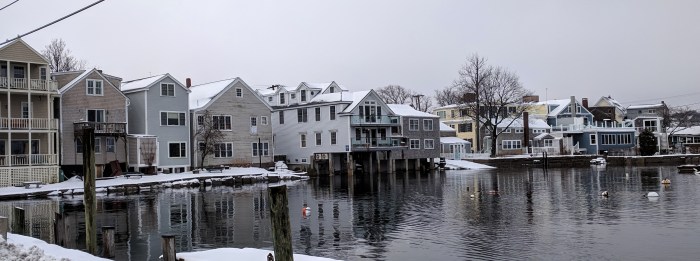 Winter Rockport Massachusetts Harbor just before morning high tide after big full moon_20190221_© cryan (3)