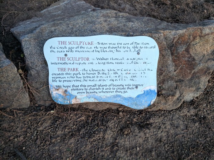 original plaque for TRITON bronze scupture public art Stacy Boulevard Gloucester Ma _ artist Walker Hancock _20190324_© Catherine Ryan (10)