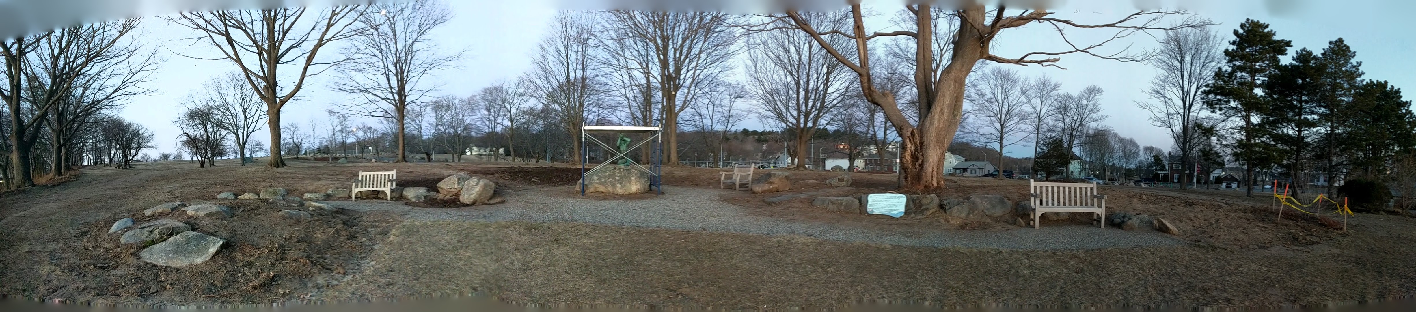 TRITON bronze scupture public art Stacey Boulevard Gloucester Ma_ artist Walker Hancock monuments man_ raised atop boulder base _20190324_© Catherine Ryan (12)