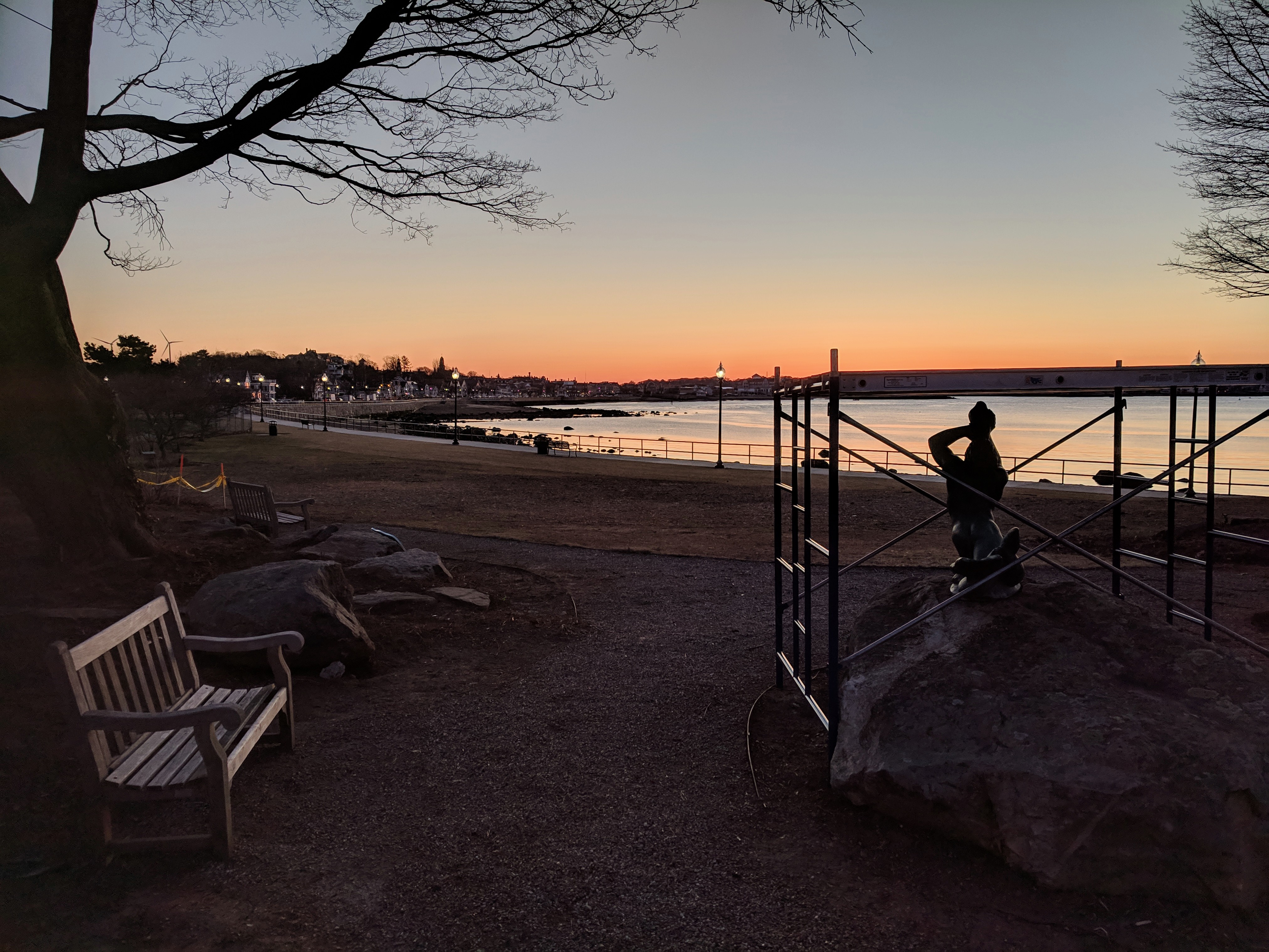 TRITON bronze scupture public art Stacey Boulevard Gloucester Ma_ artist Walker Hancock monuments man_ raised atop boulder base _20190324_© Catherine Ryan (6)