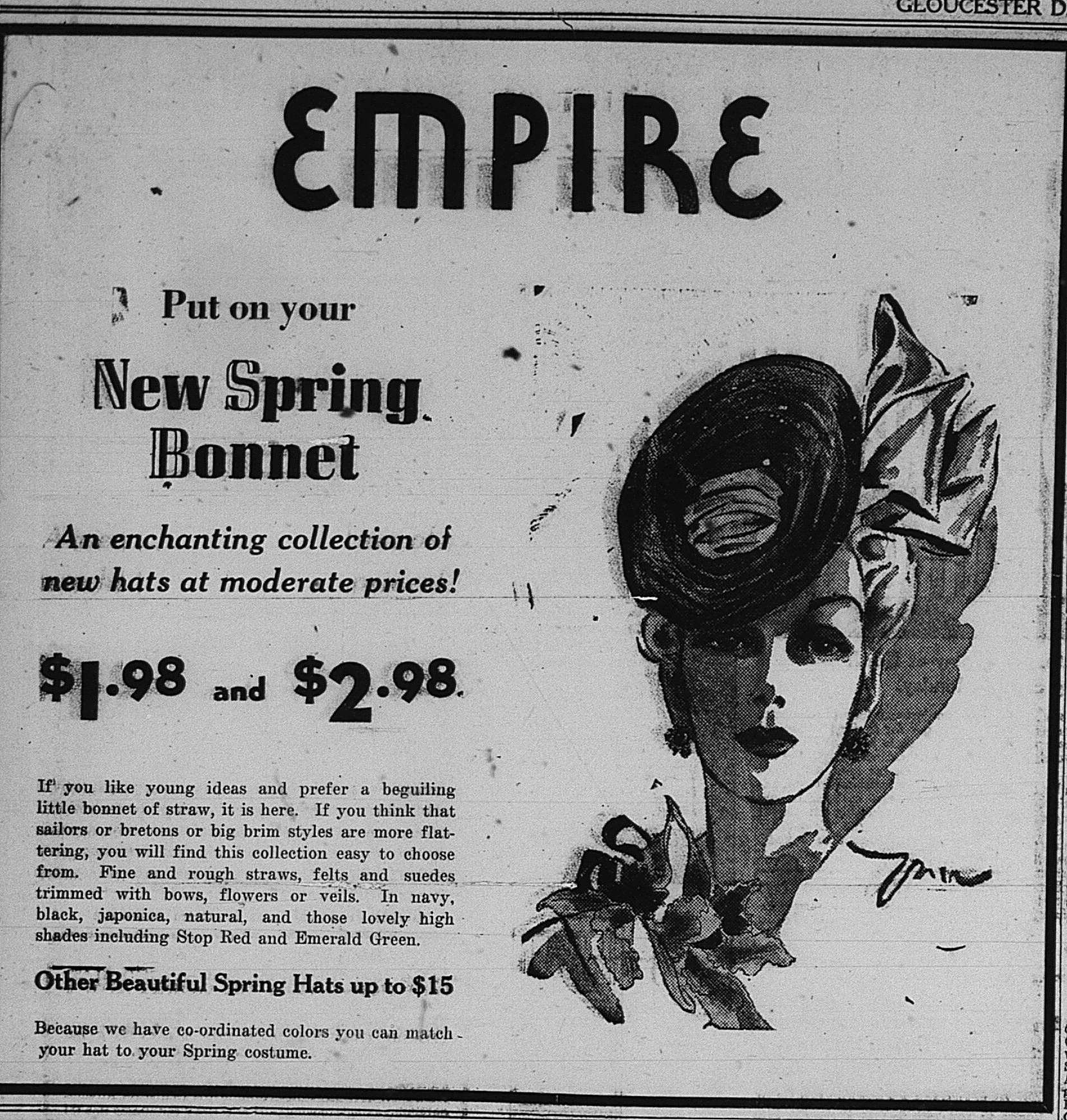 New Spring Bonnet GDT Mar 24 1939