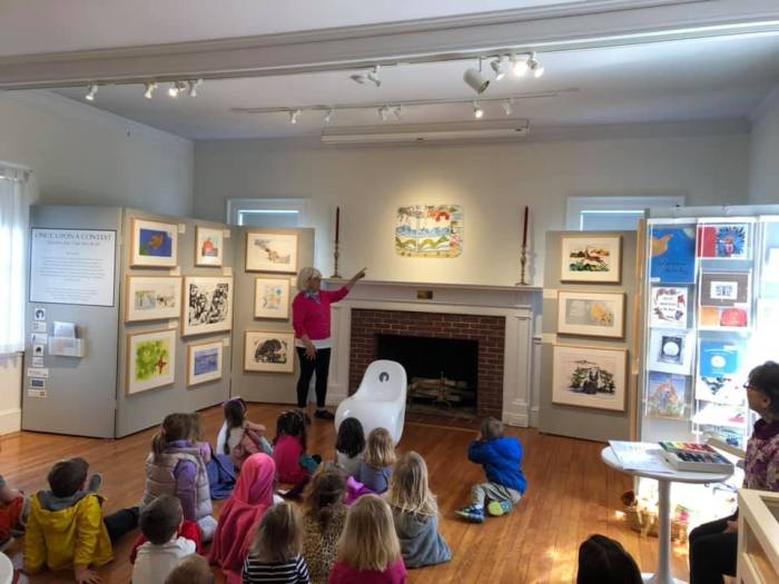 photo courtesy Beth Welin_Once Upon a Contest Cape Ann Reads Carol Bender with Leslie Galacar at Manchester Historical Museum