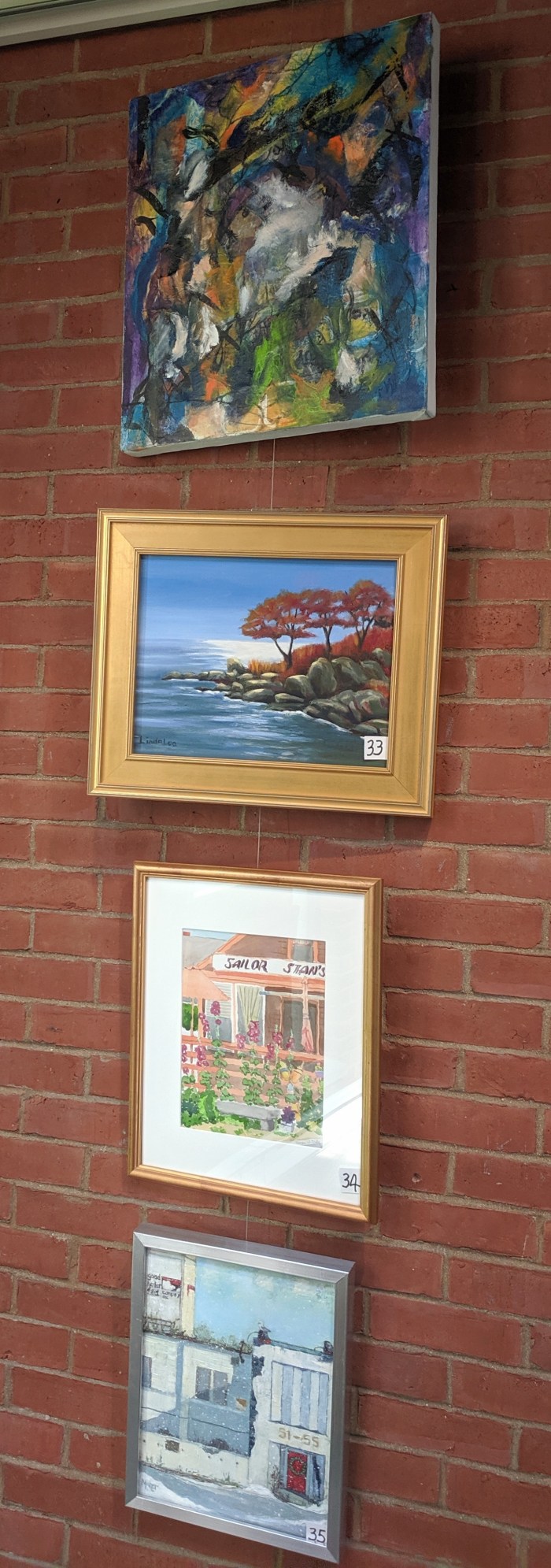 32 to 35_Friends of SFL annual art auction preview_local artists donate art to sale to help library_20190909_installation view © c ryan