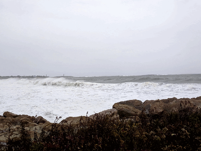 from Cape Hedge Long Beach looking to Twin Lights Thacher_Storm waves day 2_20191011_Gloucester MA ©c ryan animation