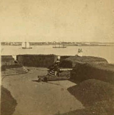 historic stereoview woman on fort conant stage fort park after civil war.jpg