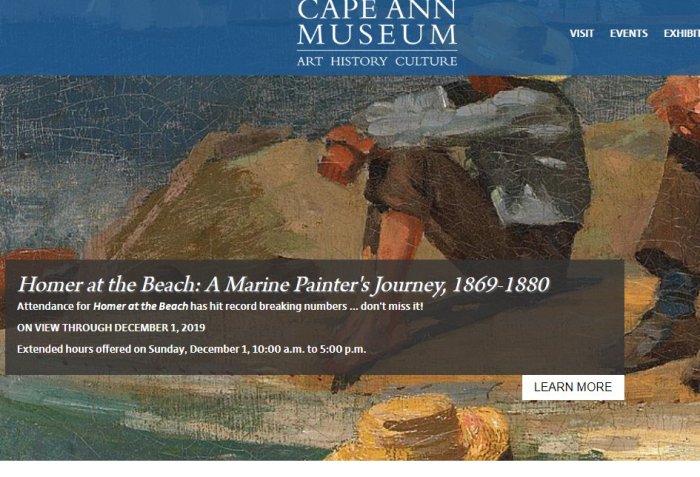 extended hours at Cape Ann Museum for Winslow Homer exhibit