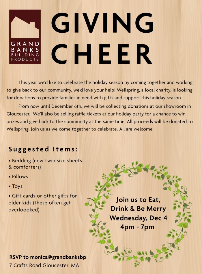 Wellspring Party_holiday donation party