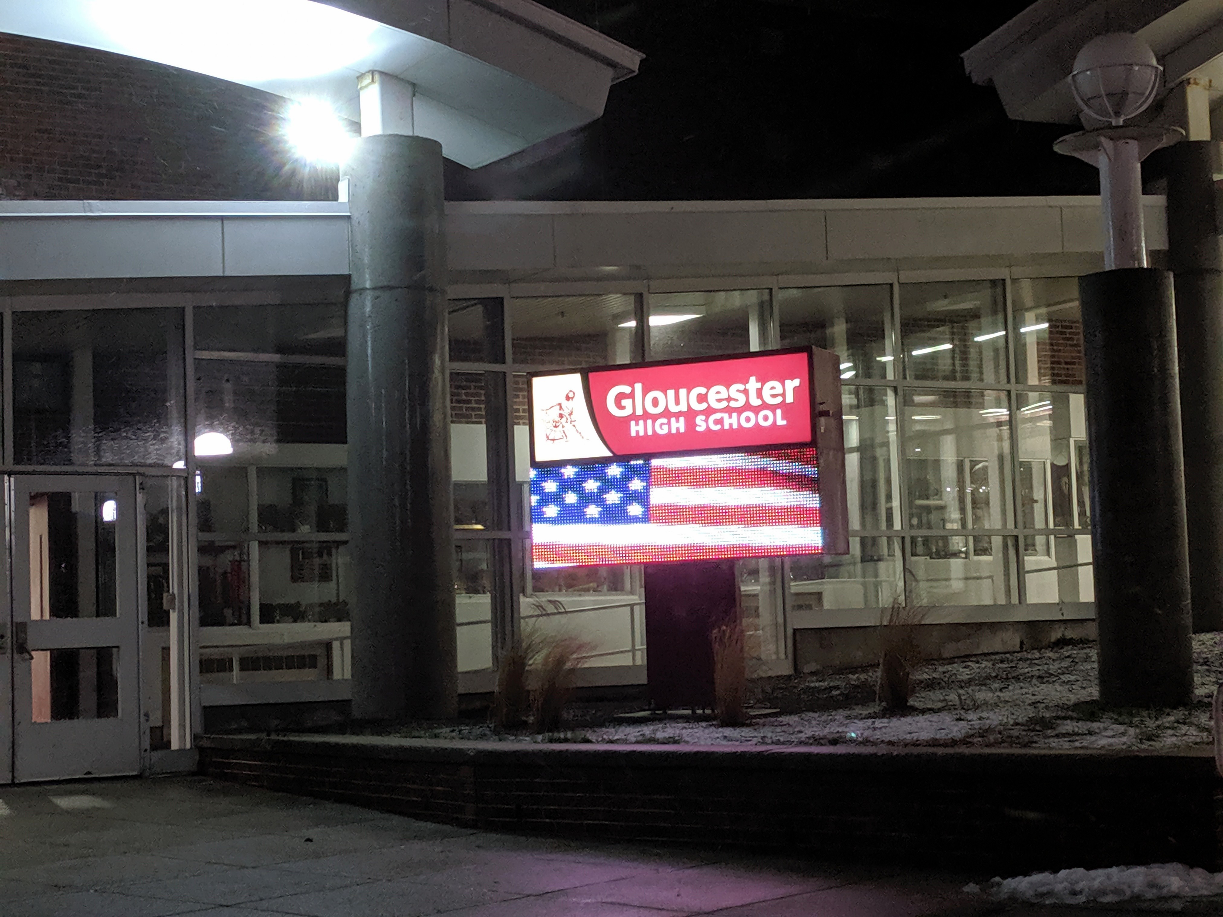 GHS new sign first snow December 2 2019.jpg