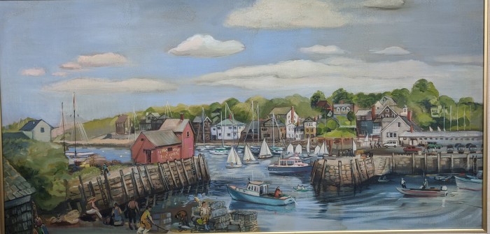 BETTY ALLENBROOK WIBERG Rockport harbor painting