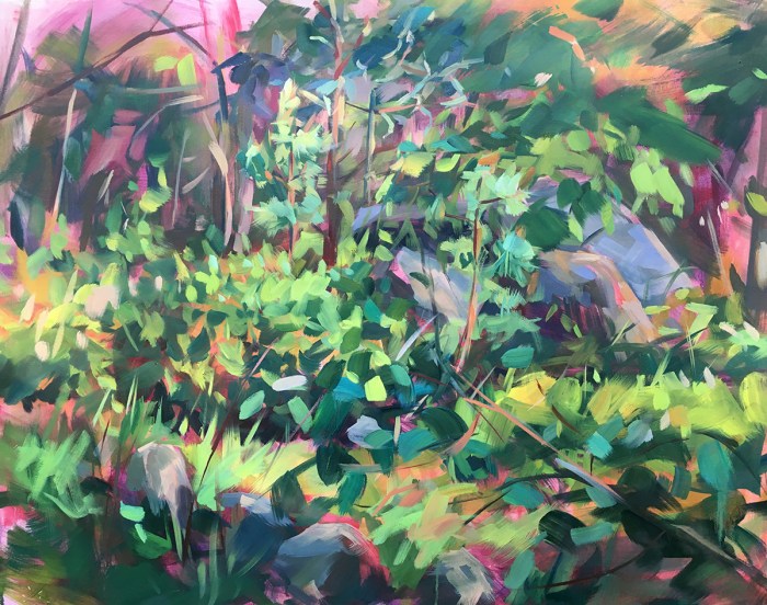 VMichalak . Blueberry Patch, Dogtown 2019 . Oil on canvas . 36x48 inches