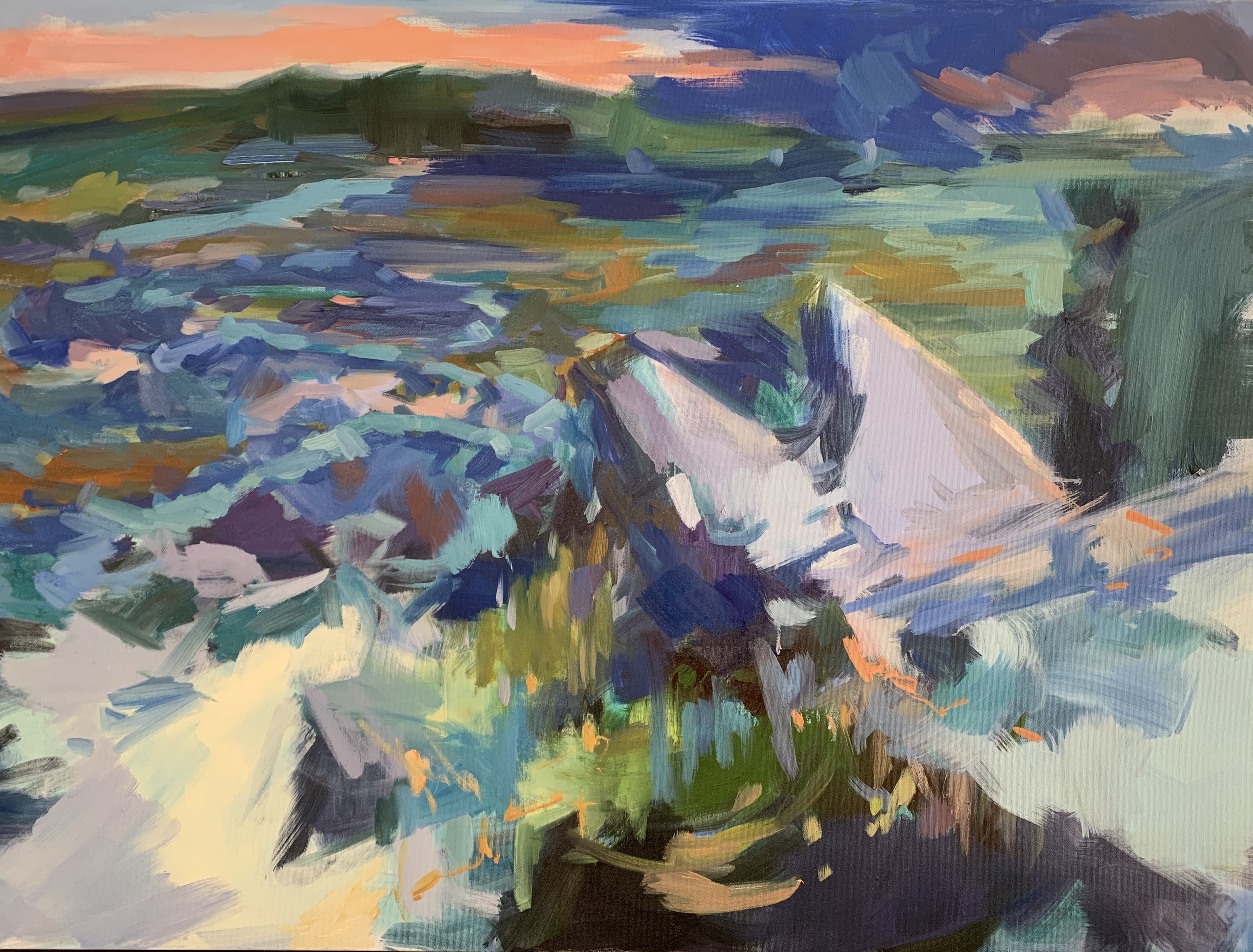 VMichalak . Imagined Dogtown and Whale's Jaw 2020 . Oil on canvas . 30x40 inches