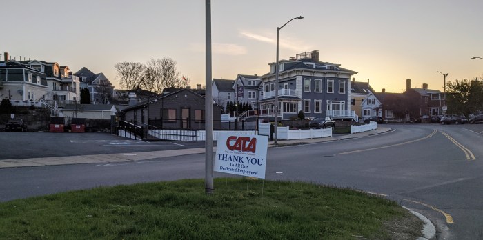 CATA THANKS EMPLOYEES _Signs of the times_Gloucester Mass., covid-10, May 2020, © c ryan