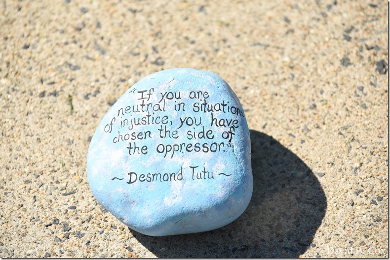 2020 6 1 Blvd painted Rocks & Protest At Rotary 011