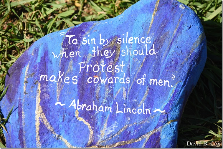 2020 6 1 Blvd painted Rocks & Protest At Rotary 025