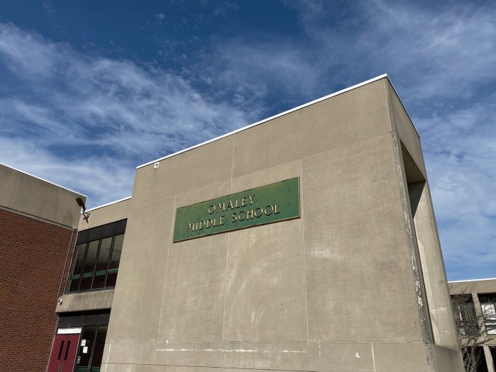 BEFORE O'maley green sign_ courtesy photo_O'Maley Gloucester Mass. © Mike Hale