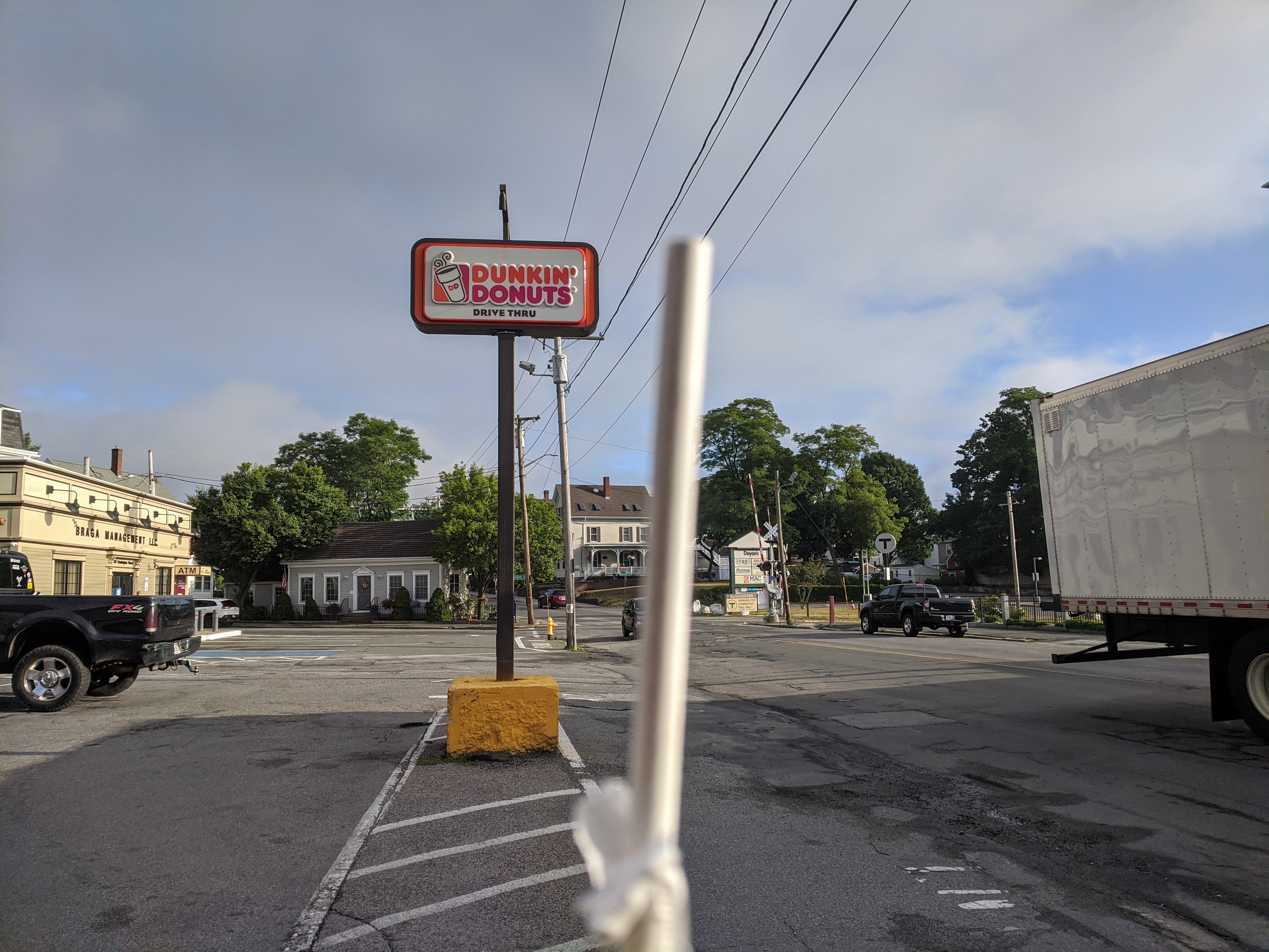Dunkin donuts switched to paper straws Gloucester Mass_20200701_ ©c ryan