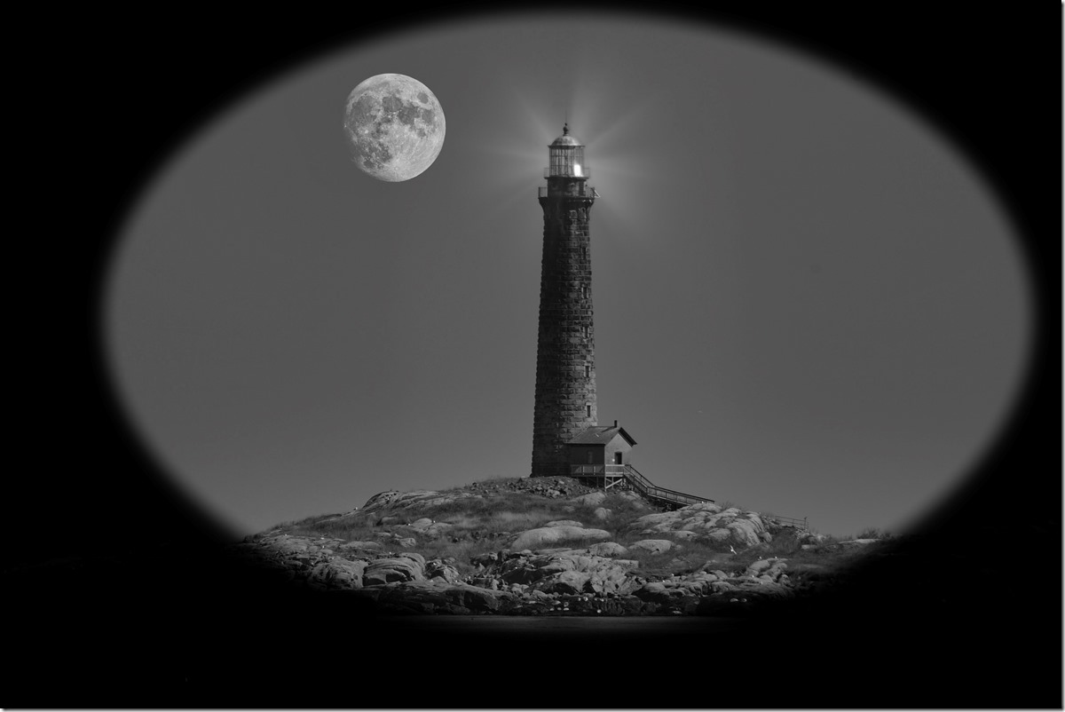 Thatcher Light House Moon