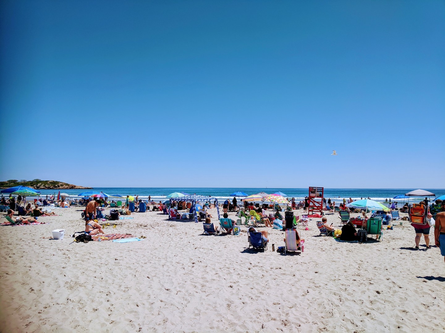 Good Harbor Beach parking lot full using the new reservation system ...